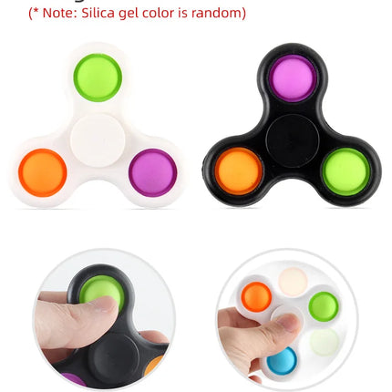 Rainbow Pop Fidget Toys Pack Push its Bubble Stress Relief Sensory Toys for Adult Children Autism Needs Squishy Squeeze Toys