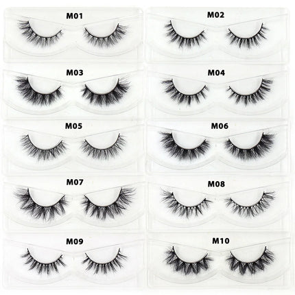 LEHUAMAO  3D Mink Lashes Wholesale Mink False Eyelashes Bulk 10/30/50 Pairs Soft Fluffy Natural Mink Lashes Makeup Mink Eyelashe