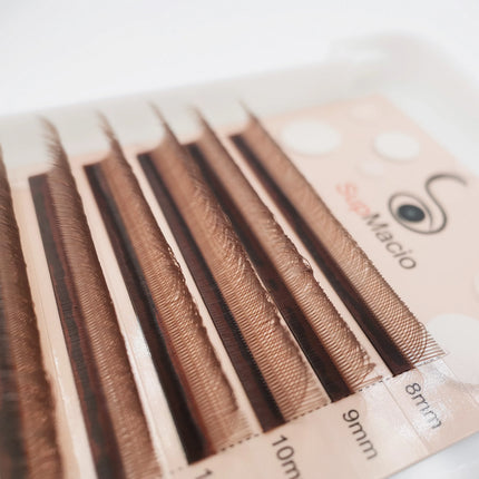 Supmacio Brown 7mm YY Shape Lash Extensions C/D Curl 2D Brown Y Eyelashes Double Tips For Lashes Artist