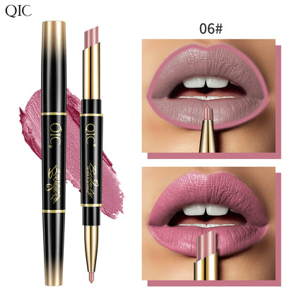 2 IN 1 Lip Liner Waterproof Matte Lipstick Pencil Sexy Red Long Lasting Lipliner Makeup Cosmetics