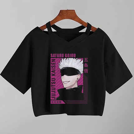 Jujutsu Kaisen Cute Crop Top Women Cropped Haut 2026  T Shirt Y2k Top   Tshirt Female
