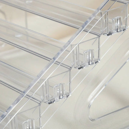 Clear Staircase Display Shelf Easy to View Tiered Figurine Display Rack Slanted Acrylic Organizer Sturdy Retail Fixture for Desk