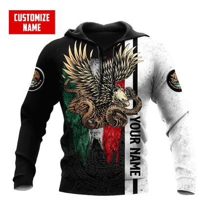 Mexico National Flag Print Hoodies For Men Fashion 3D Eagle Pattern New in Sweatshirts Hip Hop Harajuku Oversized Pullover Tops