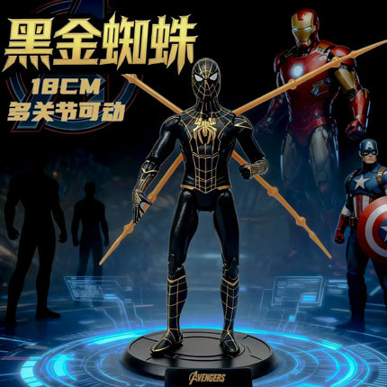 Genuine Marvel Figure Assembled Toys  Iron Spider Man Joint Movable Anime Action Figure Mod Children's Toys Gifts  anime