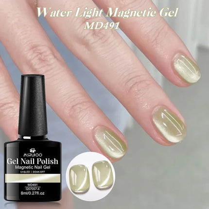 8ml Water Light Cat Magnetic Gel Nail Polish Shiny Effect Semi Permanent Soak Off UV LED Gel Varnish Manicure DIY Nail Supplies
