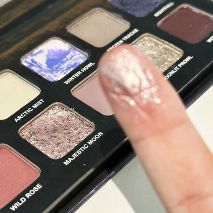 12 Colors Metallic Eyeshadow Palette Pearl Matte Sparkling Shimmer Blue Eye Shadow Highlighter Brighten Glitter Fashion Makeup