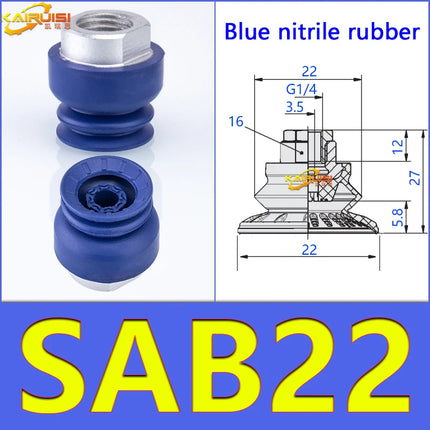 SAB Series Vacuum Suction Cups SAB22/30/40/50 Manipulator Corrugated Sucker Strong Force Nitrile Rubber Industrial Accessories