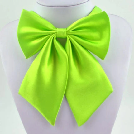 Solid Color Bright Collar Flower for Girls College Style No Hand Knotting Student Uniform Bow Tie Simple Daily Shirt Accessories