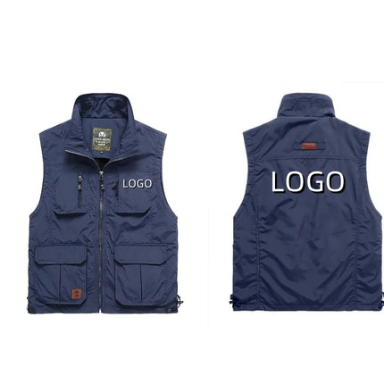 2026 New Quick Dry Thin Outdoor Casual Vest Men's Fishing Photography Multi-Pocket Lightweight Breathable Comfortable Vest Top