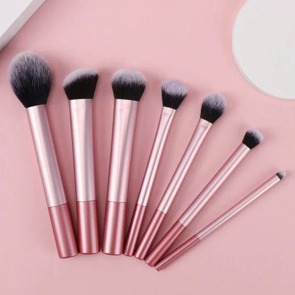 Professional 7PCS Makeup Brushes Synthetic Soft Cruelty Free Foundation Blush Eyeshadow Cosmetic Set Easy Cleaning Tools