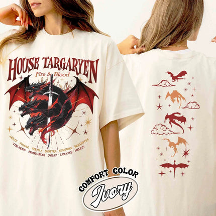 HOTD Shirt, House of the D Shirt, GOT Shirt, Meleys, Shirt With Dragons, Dragon Lovers Shirt, Targaryen Shirt, Team Black