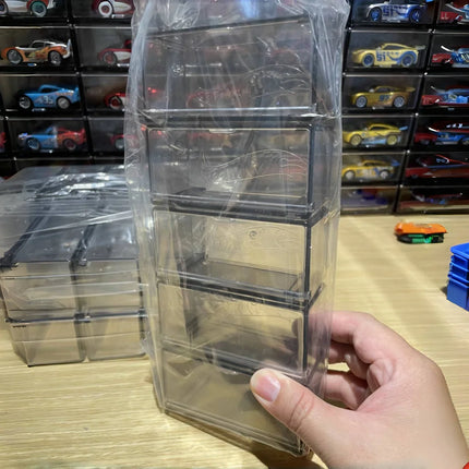Original Hot Wheels Car Storage Box Display Case Non-Remote Control Model Railway Track Compatible Vehicle Organizer Toy Case