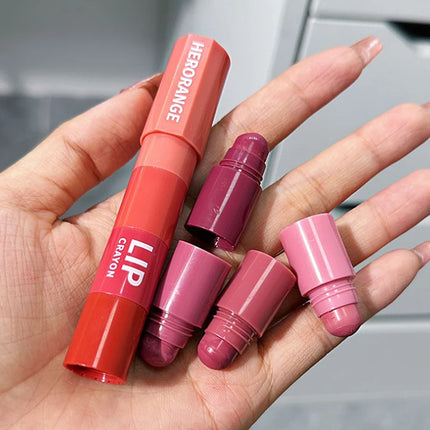 1Pc HERORANGE 4 In 1 Eyeshadow Pencil Kit Velvet Matte Shimmer Highlight Pigment Mini Eye Makeup Cosmetic Set
