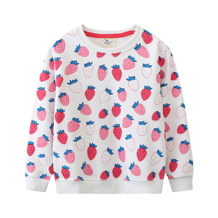Jumping Meters 2-7T Fairy Tale Girls Sweatshirts For Autumn Spring Long Sleeve Baby Clothing Toddler Hooded Kids Shirts