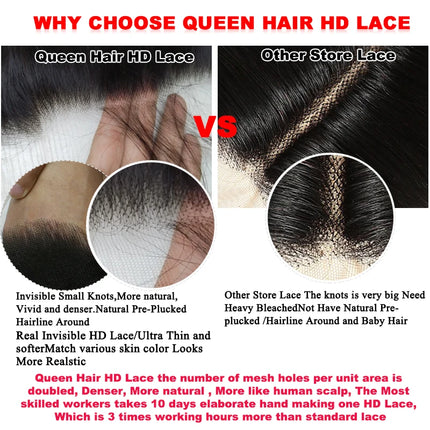 Real HD Frontal Water Wave 13x6 13x4 Frontal Melt Skins Invisible Lace Frontal 100% Human Raw Hair Queen Hair Official Store