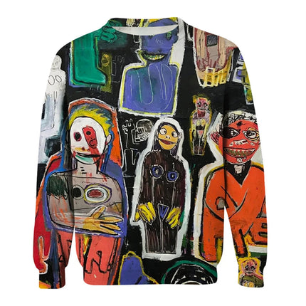 Men's Graphic Sweatshirts For Men Graffiti Pullover Long Sleeve Sweatshirt Crew Neck Fashion Daily Casual Holiday Vacation New
