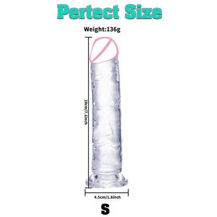 Realistic Dildo Adult Toys Transparent Dildo Suction Cup Jelly Women Erotic Sex Toys Soft Clitori Vaginal Masturbators Penis