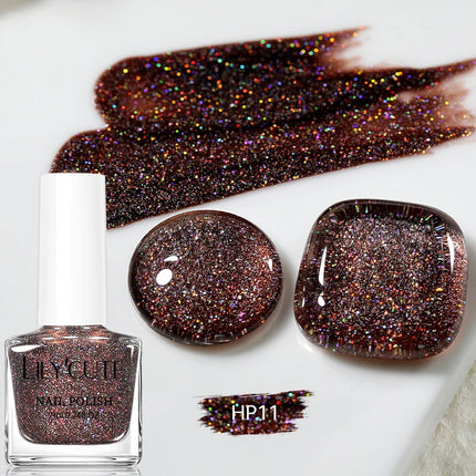LILYCUTE 7ml Nail Polish Sliver Glitter Colorful Shining Effect Nail Art Varnish DIY No Need Of Lamp To Cure