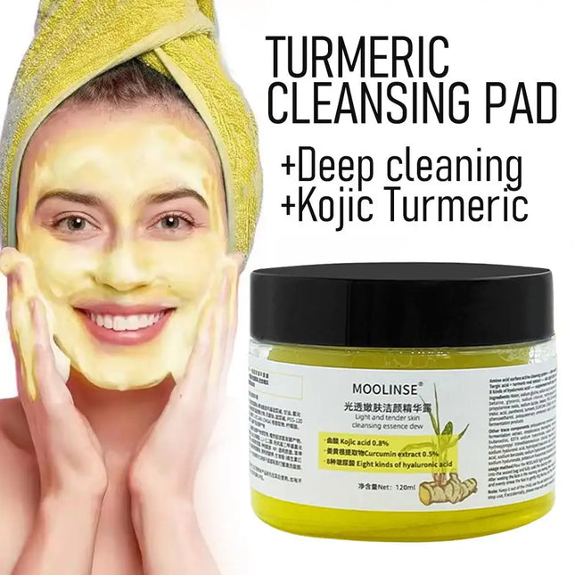 Turmeric And Kojic Acid Cleansing Pads Gentle Exfoliating Cleansing Pads Nourishing Cleansing Foam Makeup Remover 1box New