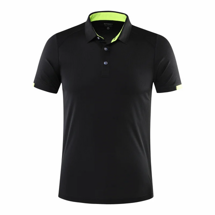 Quick-drying Short-sleeved POLO Shirt For Outdoor Sports and Fitness Breathable and Cool Mesh Lapel Top