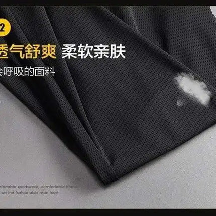 Summer Thin Men Invisible Zipper Open Crotch Pants Sports Casual Black Plus Size Loose Trousers