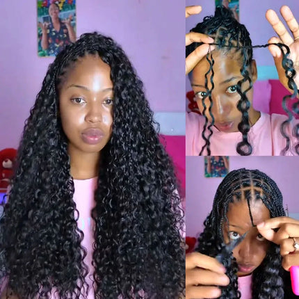 Miracle Knots Crochet Hair For Braiding Burmese Curly Boho Braids 100% Raw Human Hair Extensions Feathered Human Crochet Hair
