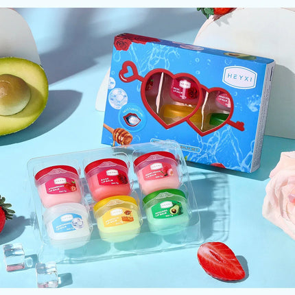 4/6/8pcs Fruit Series Lip Balm Set Sleeping Lip Mask Moisturizing Hydrating Non-sticky Anti-Cracked Lip Balm Lips Care