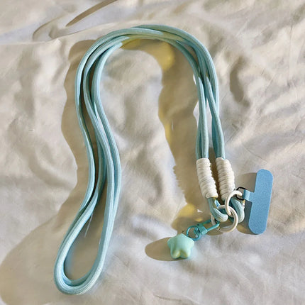 Coloful Lanyard Crossbody Shoulder Straps Keychain Key Ring Braided Rope with High Quality Replacement Patch for Accessories