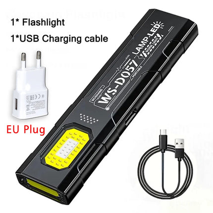 LED Keychain Flashlight Rechargeable 550LM Portable Mini Torch Pocket Lantern Flood Work Light With Magnet For Emergency Using