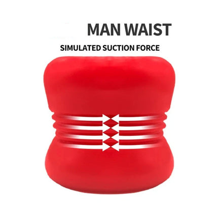 1Pcs Portable Male Silicone Pocket Stroker Cup Flexible Ribbed Outer Design Compact Reusable Personal Pleasure Toy For Travel