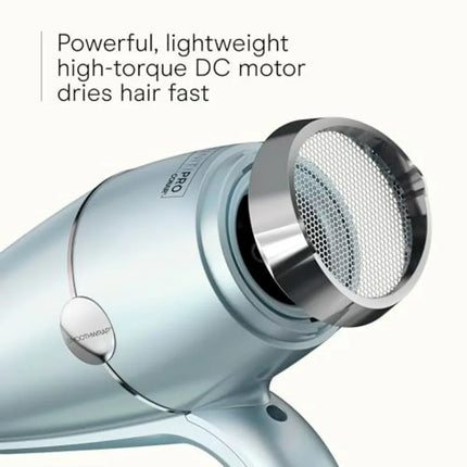 Hair dryer for home use, ceramic and plasma technology, mint color, reduces frizz and adds volume and body with diffuser and co