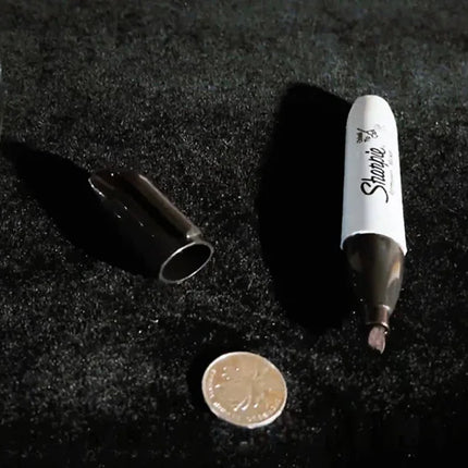 Telekinesis Sharpie Cap 2.0 Close-up Magic Tricks Mentalism Illusion Remote Control Coin Fall off the Cap Magicians Prop Gimmick