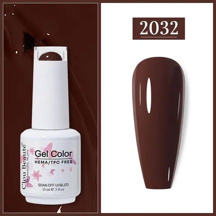 Clou Beaute Gel Nail Polish Neon Brown Royal Blue Red Green Pastal Nude Nail Art Varnishes Gel Lacquer HEMA/TPO FREE UV Gel Nail