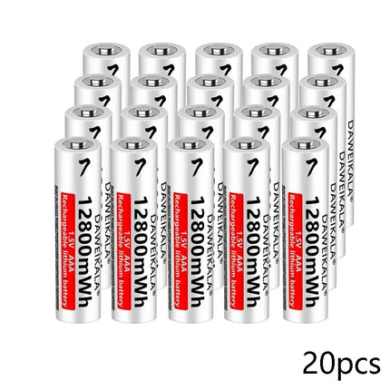 AAA 12800mWh 1.5V Li-Ion Rechargeable Battery AAA Lithium Batteries Wholesale For Mouse Flashlight Fan Game Machine