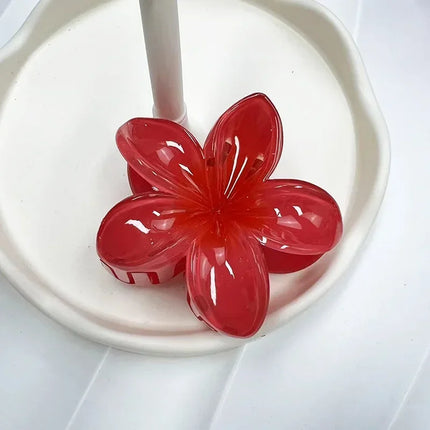 Hawaiian Gradient Hair Clips Flower Hair Claws Big Size Fashion Head Wear Hairpin for Women Girls Crab Barrette Hair Accessories