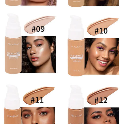 Liquid Foundation Long-lasting Waterproof Oil Control Moisture Long-lasting Concealer High Coverage Female Facial Cosmetics