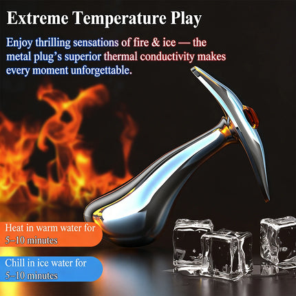 Metal Anal Plug P Spot Stimulator Prostate Massager Wear Outdoors Butt Plug Wearable Sex Toys for Men and Women Adult Sex Toys