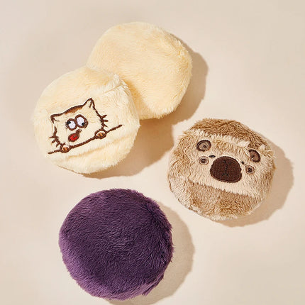 Life Girls cute and soft plush powder puff, flocking, comfortable and skin-friendly, thick, setting, loose powder, soft cushion