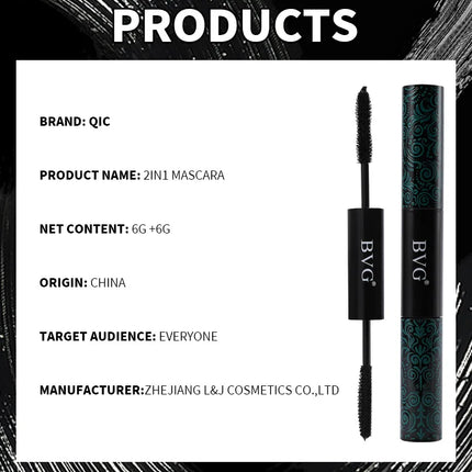 Two In One Dual  Ended Mascara Naturally Lengthens Curls Thickens And Is Layered Non Caking Waterproof And Long Lasting
