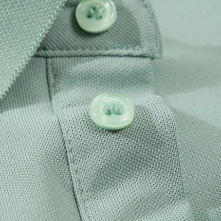 New high-quality men's short-sleeved polo shirt, summer fashion, casual, comfortable, breathable, and cool top