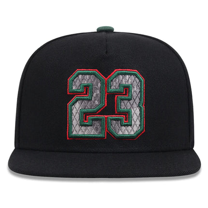 2025 Fashion Creative New Baseball Hat 23 Embroidered Street Personalized New Outdoor Leisure Sunshade Hat Unisex Flat Edge Hat