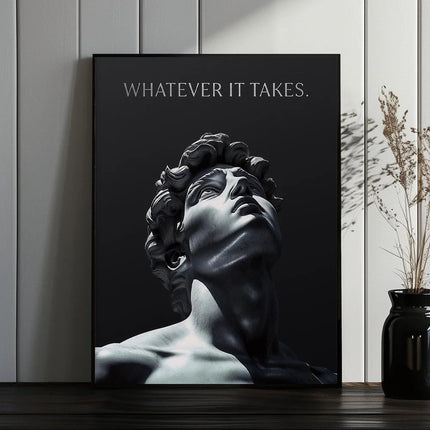 Alexander the Great Quote Motivational Wall Art Spartan Warrior Canvas Ancient Greek Poster Bronze Statue Sculpture Room Decor