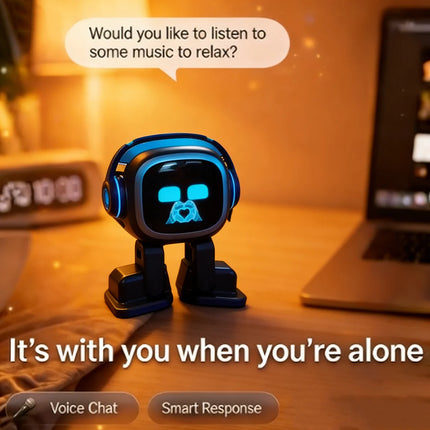 New EMO AI Robot Interactive Desktop Companion with Charging Skateboard Multilingual Smart Chat Dancing Features Children gift