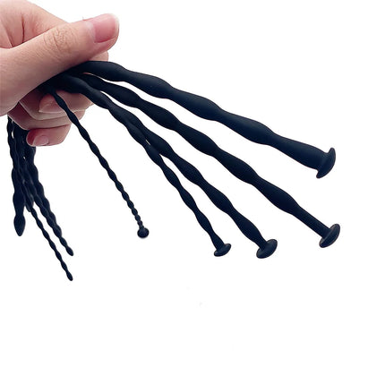 4PCS Urethral Sounds Kit, Beaded Penis Plug Urethral Dilator Cock Stimulation Masturbator Massager BDSM CBT