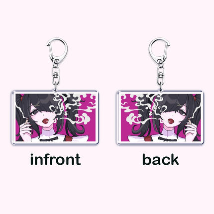 Video Game Ame Chan Keychains for Women Accessories Needy Streamer Emoji Cat Overload Girl Overdose Keyring Fans Friends Gifts