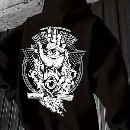 Ling Moyun'S Selected Spring And Autumn Essential Hooded Pullover Sweatshirt, Fashionable Printed Craftsmanship,