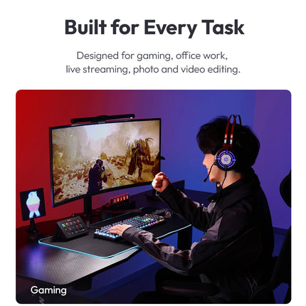 Ulanzi D200 Production Console and Studio Controller for Gaming/Office/Livestreaming/Content Creation Youtube Tiktok