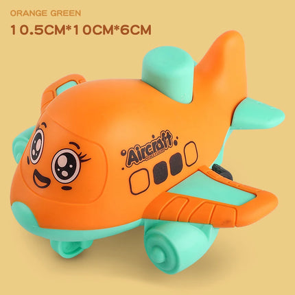 Rebound Inertia Pressing Car Airplane Bus Taxi Children's Indoor Parent-Child Interaction Blue Toy Birthday gift