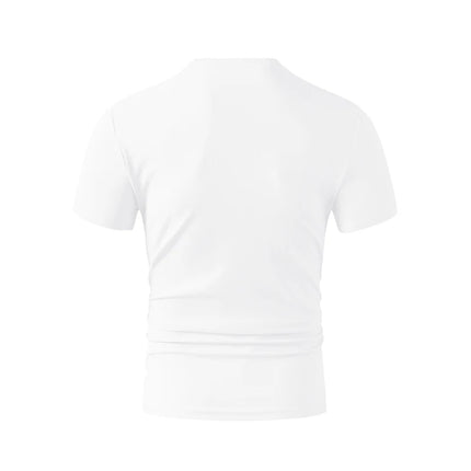 2025 New Men's Casual Fashion Simple V-neck Short-Sleeved T-shirt Summer Comfortable Breathable Versatile Top