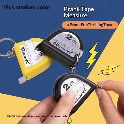 [New] Creative Electric Shock Tape Measure Prank Toy No Measuring Function Funny Joke Gadget For April Fools Party Gifts
